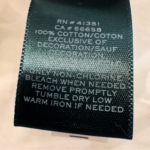 RALPH LAUREN Women’s White Cotton Floral Eyelet Dress Long Sleeve Sz 12 Lined - Picture 8 of 13